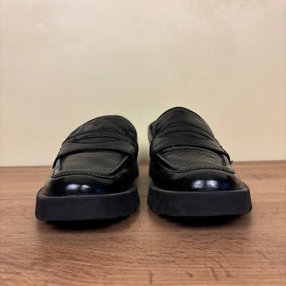 DOLCE VITA Elias Loafer Black Women Size 8.5 Lug Sole Platform Casual Office